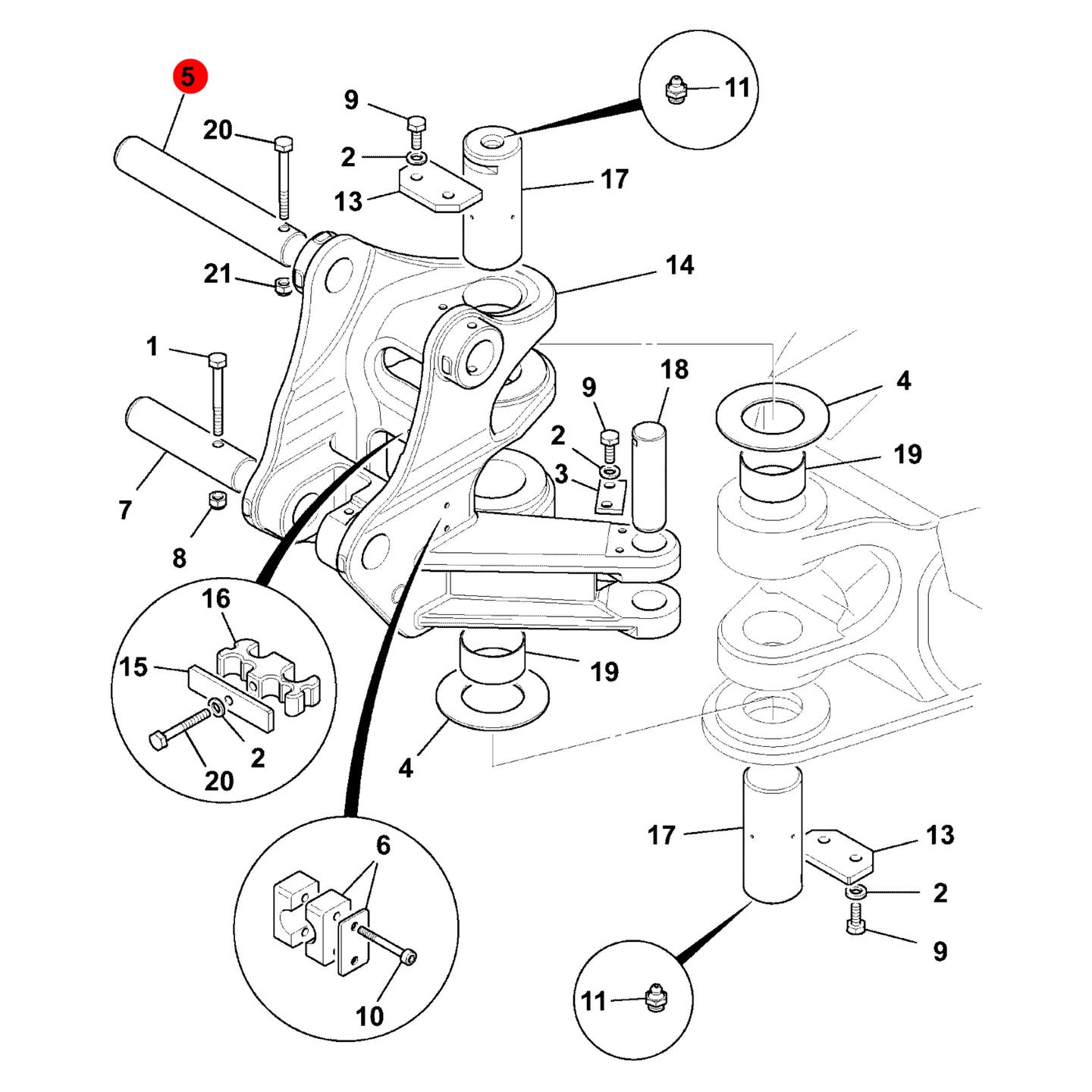 JCB Sworzeń Koparka Ładowarka 3CX 4CX 334/V8824 Oryginał