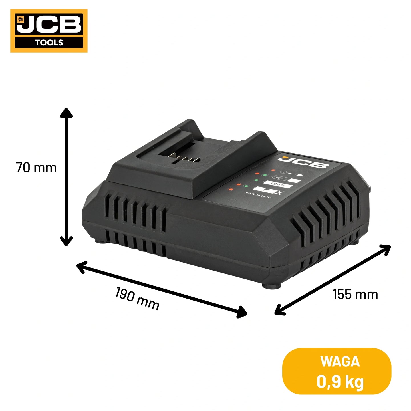 Ładowarka li-ion 18V JCB – ładowarka akumulatorów 18V