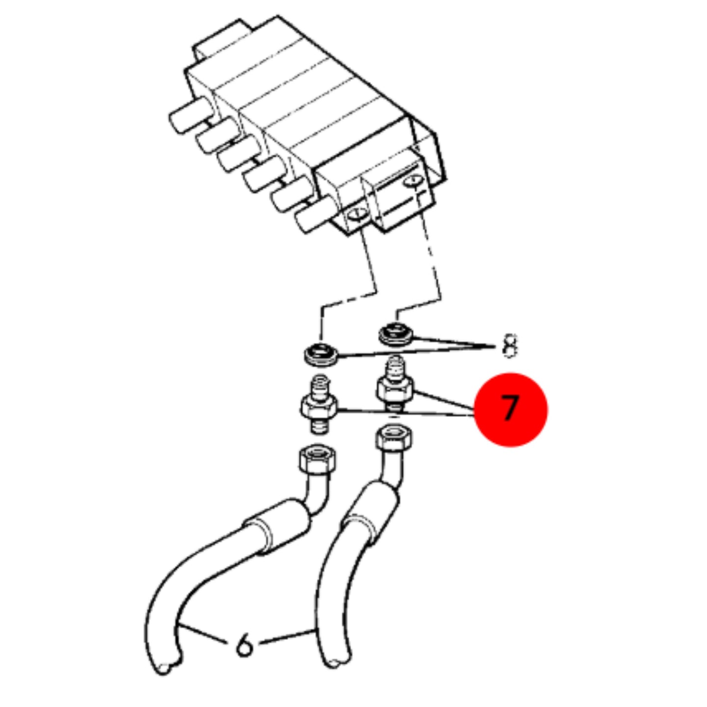 JCB Złączka 3/8"BSPx3/8"BSP M/ż Koparka Ładowarka 3CX 1604/2052 Oryginał