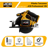 Pilarka akumulatorowa JCB 18V 185 mm – tarczowa do drewna