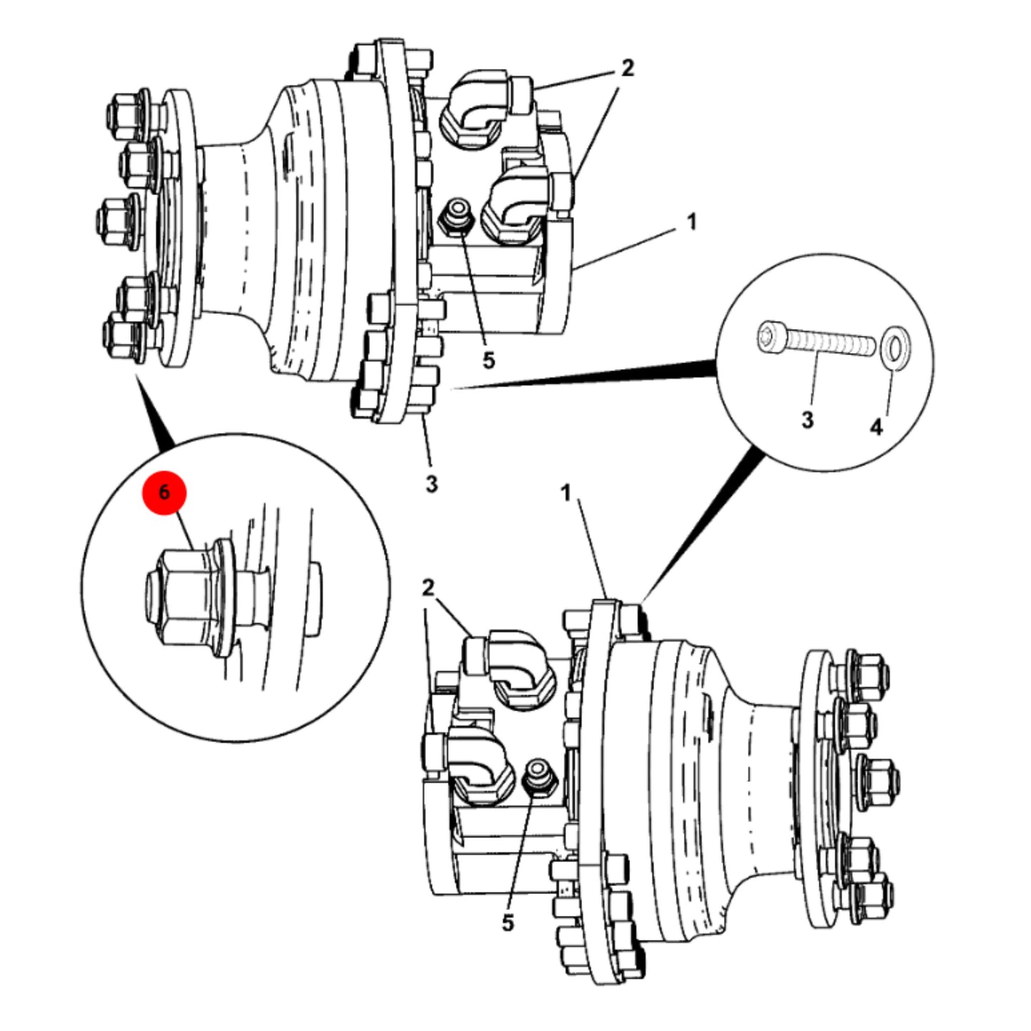 JCB Nakrętka M10 Koparka Ładowarka Części 826/11377 Oryginał