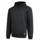 Bluza robocza JCB z kapturem kolor czarny z logo 3D, widok z przodu