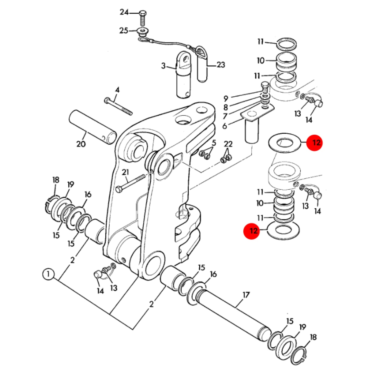 JCB Podkładka- Uszczelnienie Obrotu Ramienia 3Cx 4Mm 998/00007 Oryginał