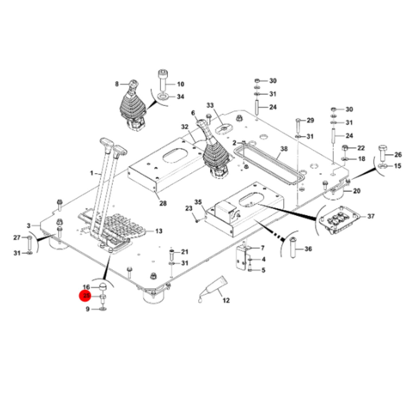 JCB Śruba M10X20 Koparka Ładowarka Części 1316/0405Z Oryginał