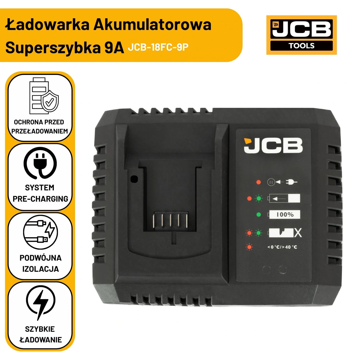 Ładowarka do wkrętarki 18V JCB – ładowarka li-ion 18V