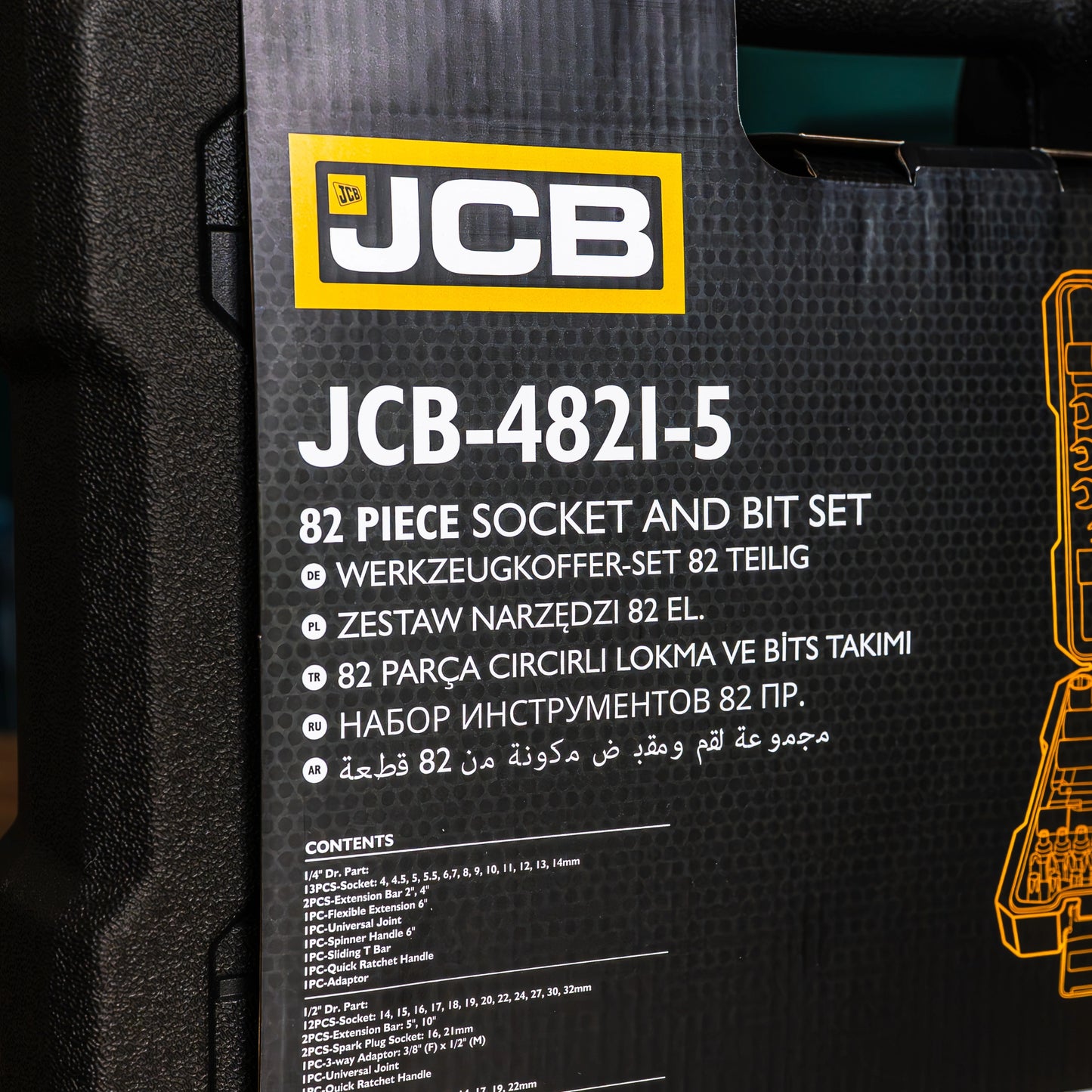 Zestaw elektronarzędzi akumulatorowych JCB – z akumulatorem i ładowarką