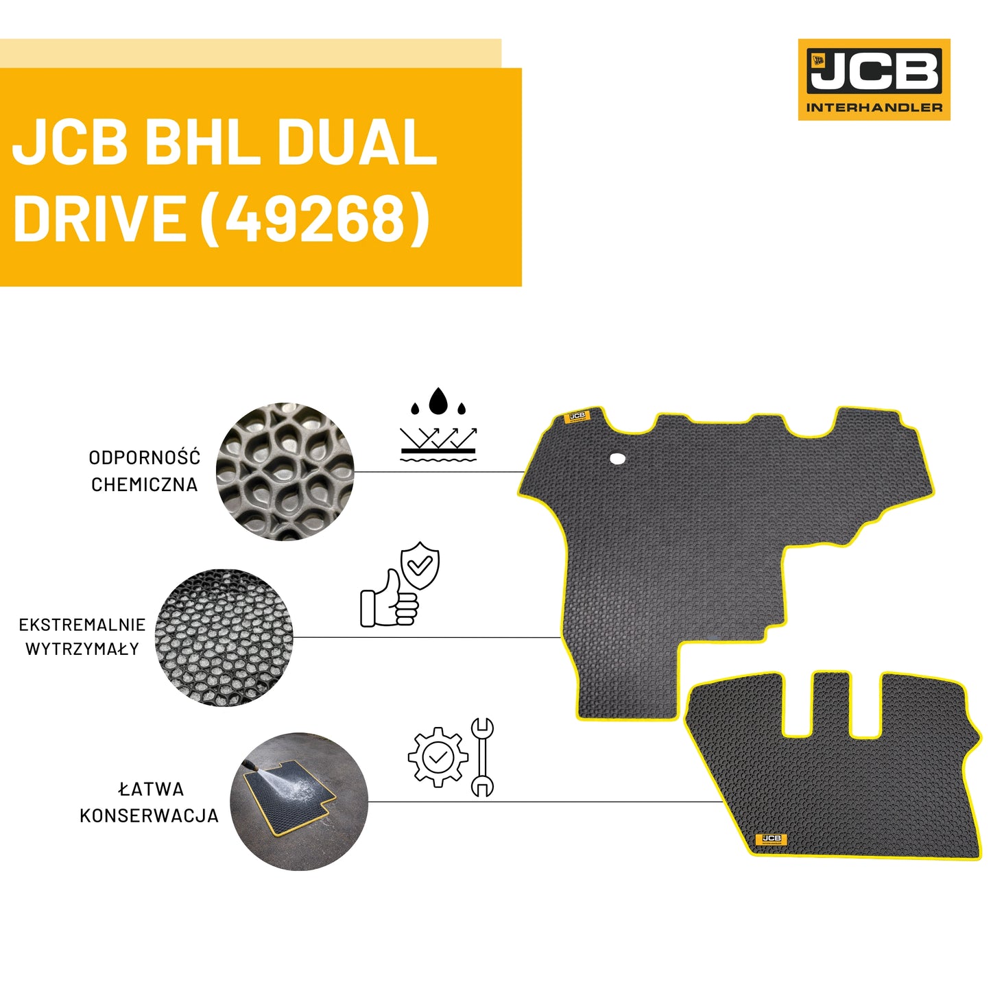Dywanik eva 3d koparko ładowarka bhl dual drive – oryginalna część JCB | Interhandler Kielce