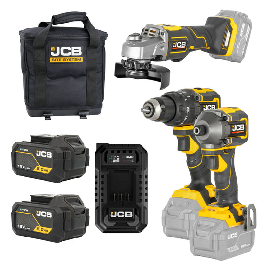 Zestaw elektronarzędzi JCB 18PKIT-7 – zestaw narzędzi akumulatorowych