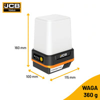JCB Lampa 1600 lm zasilana akumulatorem elektronarzędzia