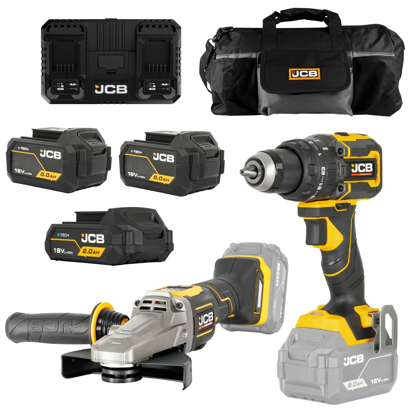 Wiertarko wkrętarka JCB 75Nm – wiertarka udarowa