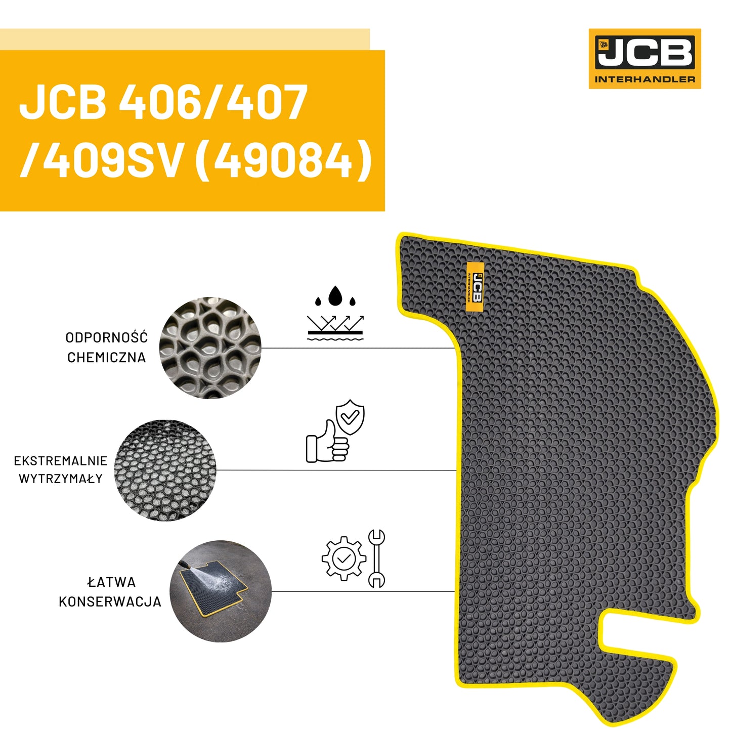 Dywanik eva 3d ładowarka 406 407 409 sv – oryginalna część JCB | Interhandler Brzeg