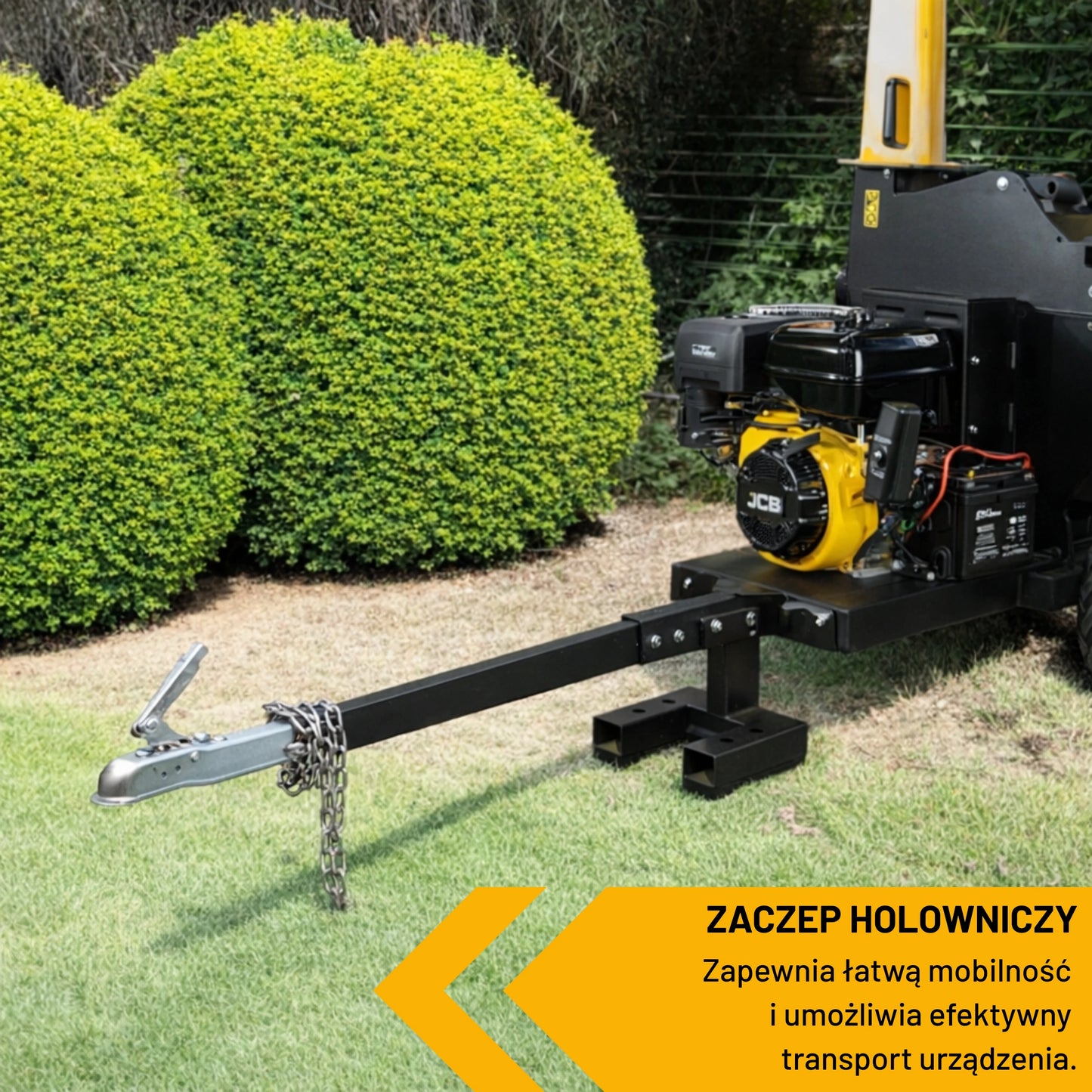 Rębak spalinowy do gałęzi JCB 15 KM 120 mm – rozdrabniacz 4-suwowy do drewna