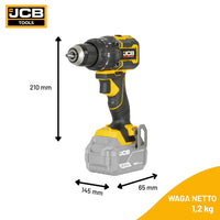Wiertarko wkrętarka zestaw JCB 75Nm – wiertarko-wkrętarka akumulatorowa z udarem