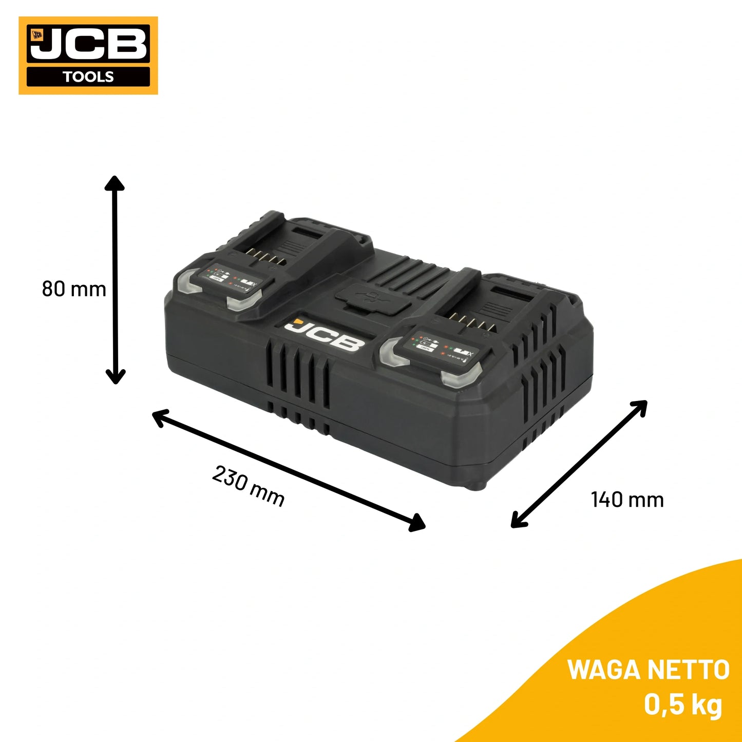 Ładowarka li-ion 18V JCB 18DC-45 – ładowarka akumulatorów 18V