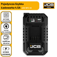 Ładowarka do wkrętarki 18V JCB 18FC-45 – ładowarka li-ion 18V