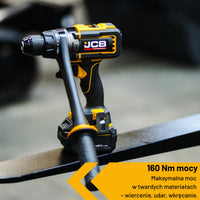 Wiertarko wkrętarka z udarem bezszczotkowa JCB 18PCD-160-5 160 Nm – wiertarka udarowa