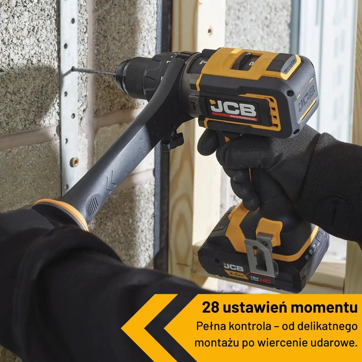 Wkrętarka udarowa JCB 18PCD-160 160 Nm – wiertarki akumulatorowe