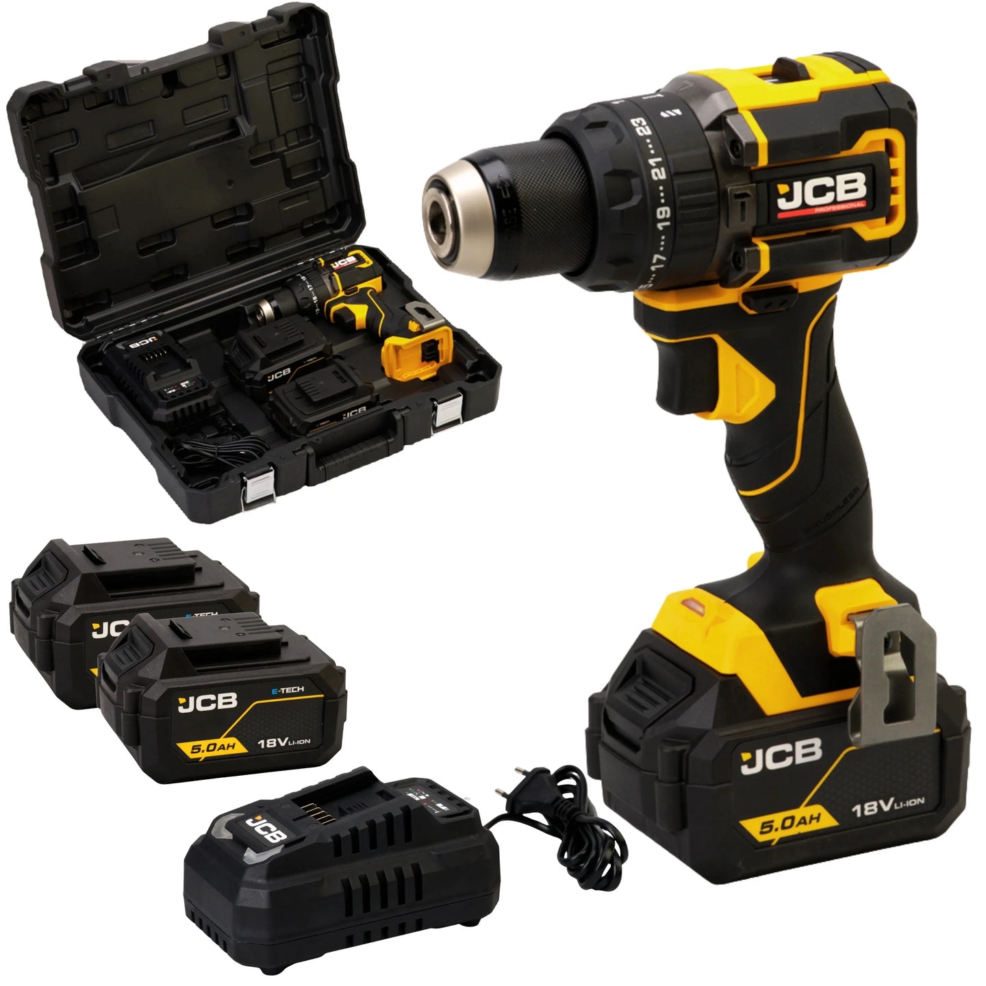 Wiertarko wkrętarka JCB 18PCD-75-5 75 Nm – wiertarka udarowa