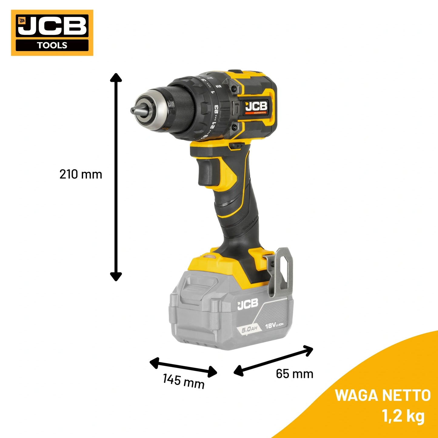 Wiertarko wkrętarki JCB 18PCD-75 75 Nm – wkrętarka udarowa