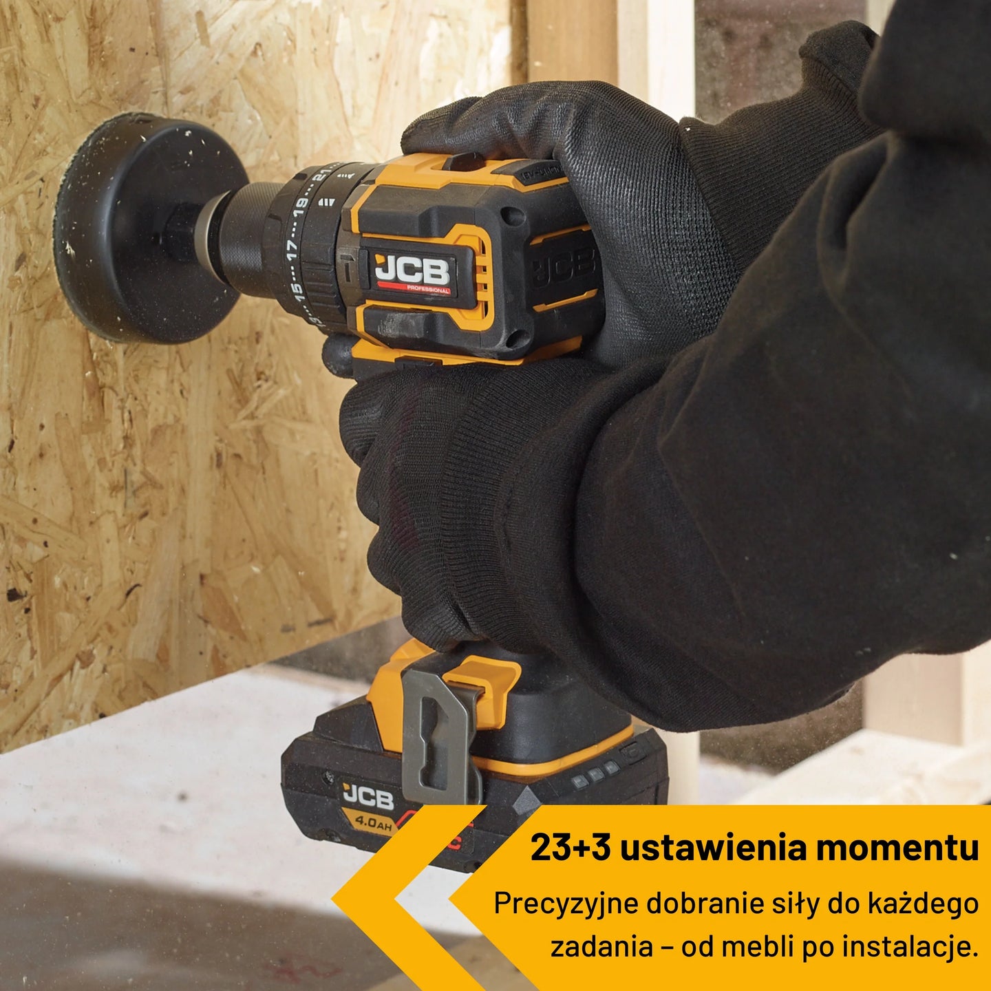 Wiertarko wkrętarka zestaw JCB 18PCD-75 75 Nm – wiertarko-wkrętarka akumulatorowa z udarem