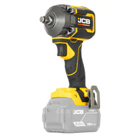 klucz udarowy JCB Professional 18V żółto-czarny korpus bez akumulatora ujęcie z lewej strony perspektywa