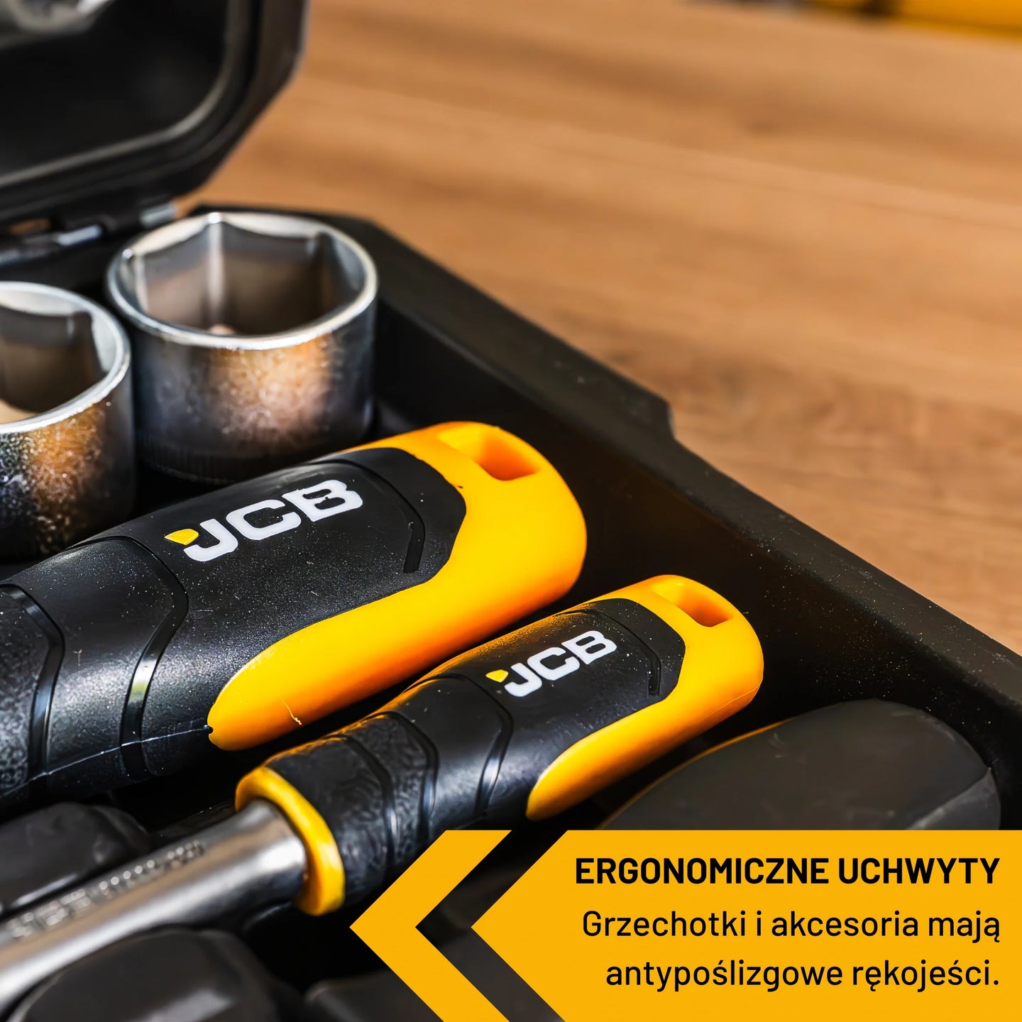 Klucze nasadowe 1/2 JCB – duży zestaw kluczy nasadowych