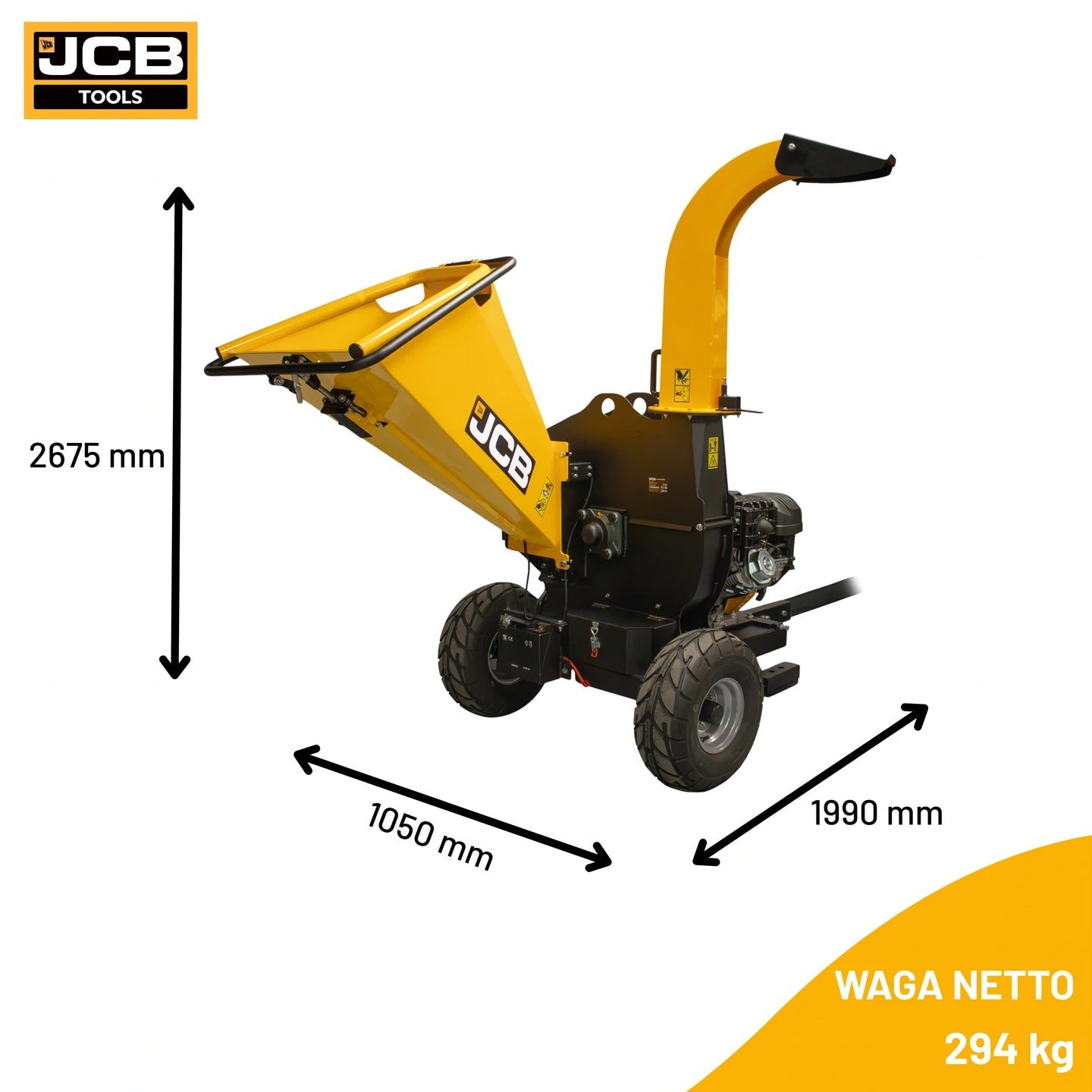 Rębak do drewna JCB CH150120PEP24 15 KM – rębak spalinowy