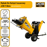 Rębaki do gałęzi JCB CH75100PP24 5 KM – rębak do drewna