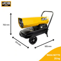 Nagrzewnica olejowa z odprowadzeniem spalin JCB SH140DP24 37 kW – nagrzewnica spalinowa
