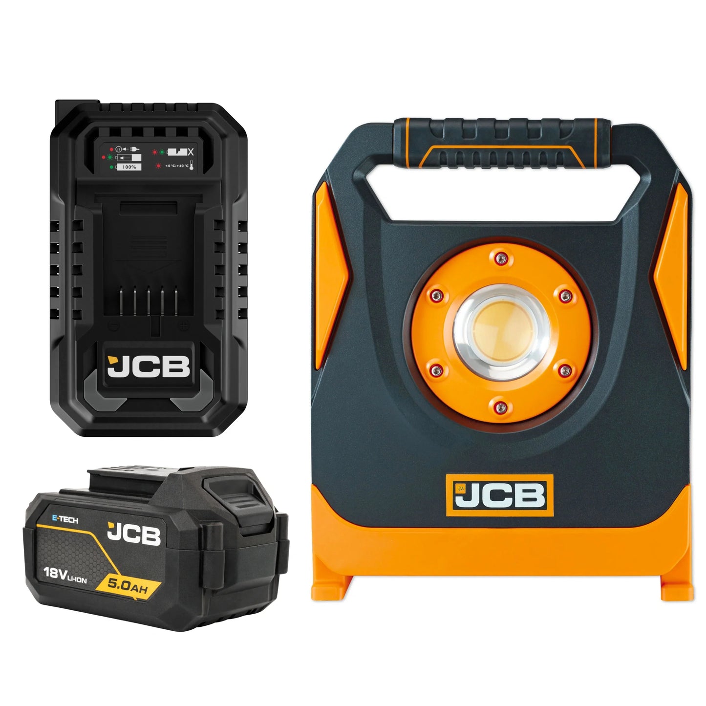 Lampa ledowa budowlana JCB 4500 lm – lampy budowlane akumulatorowe, widok produktu