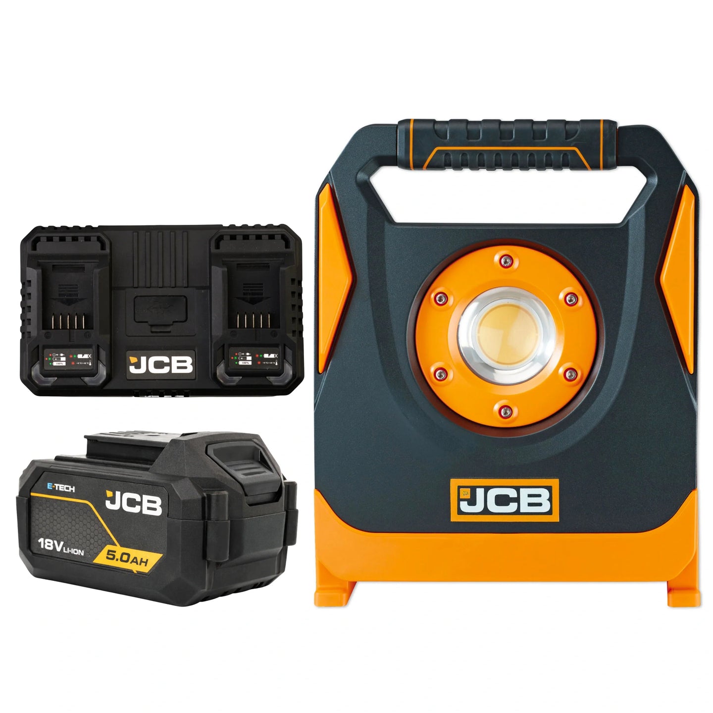 Lampa budowlana na statywie JCB 4500 lm – profesjonalne lampy budowlane, widok produktu
