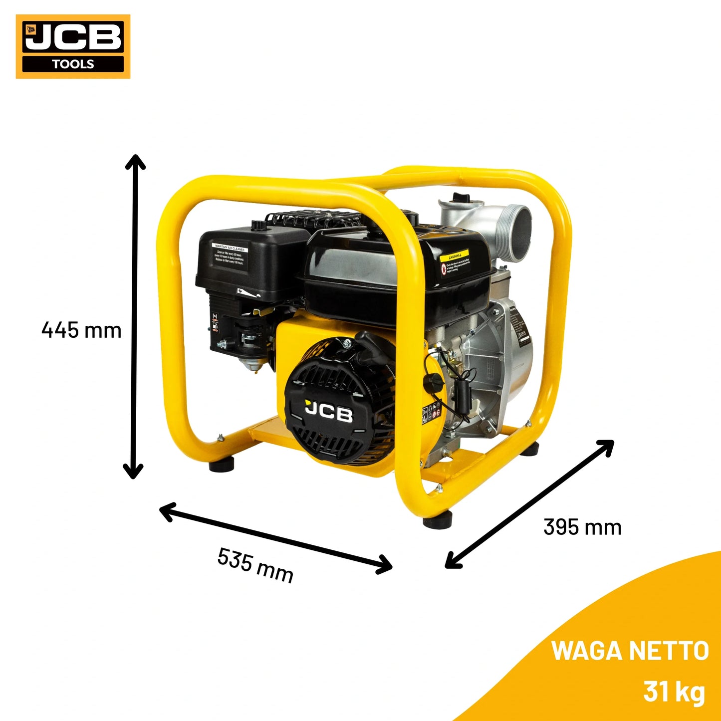 Pompa spalinowa do wody JCB WP80P24KPL 15 Bar – pompa do wody czystej