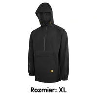Kurtka przeciwdeszczowa JCB008BLXL czarna z kapturem, etykieta Rozmiar XL