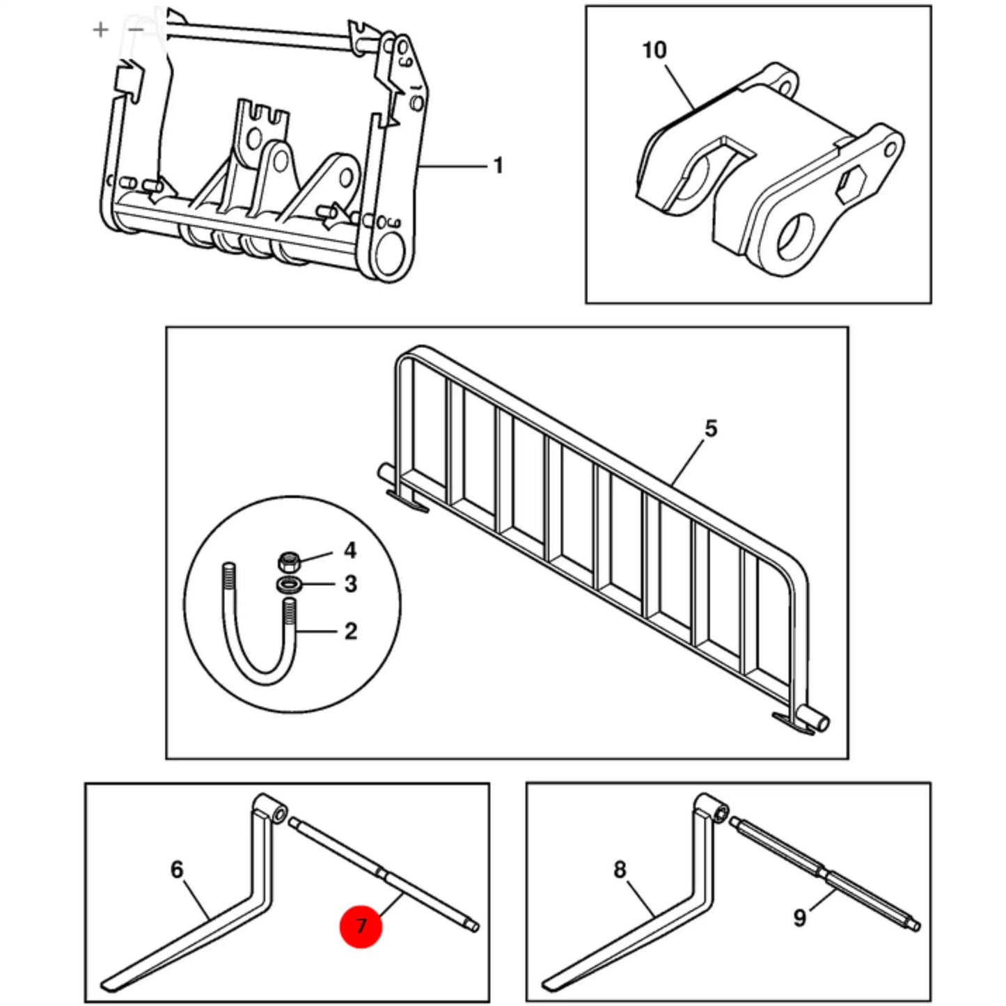 Walek widel do palet 1340 mm x 57mm koparka – oryginalna część JCB | Interhandler Toruń