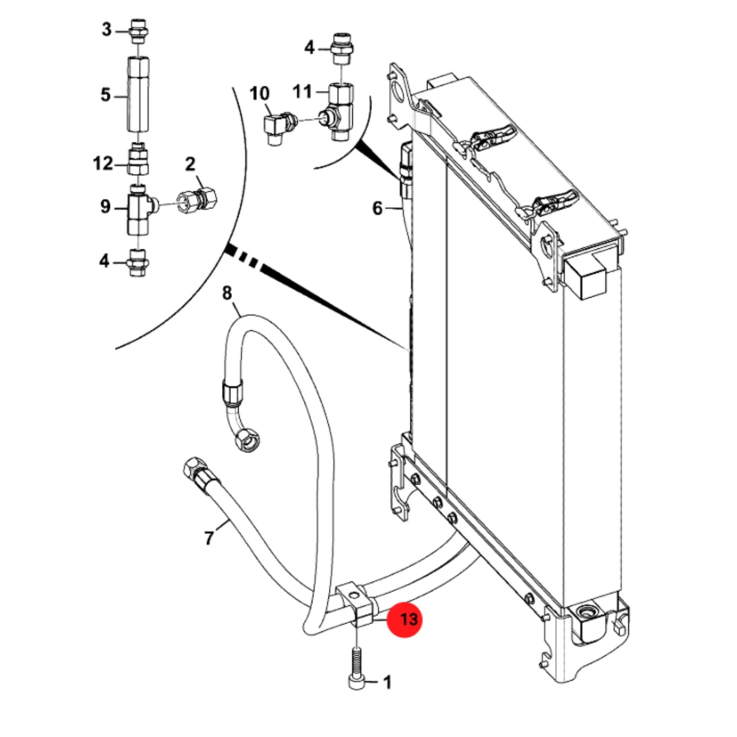 Zacisk koparka ładowarka 3CX 4CX – oryginalna część JCB | Interhandler Rzeszów