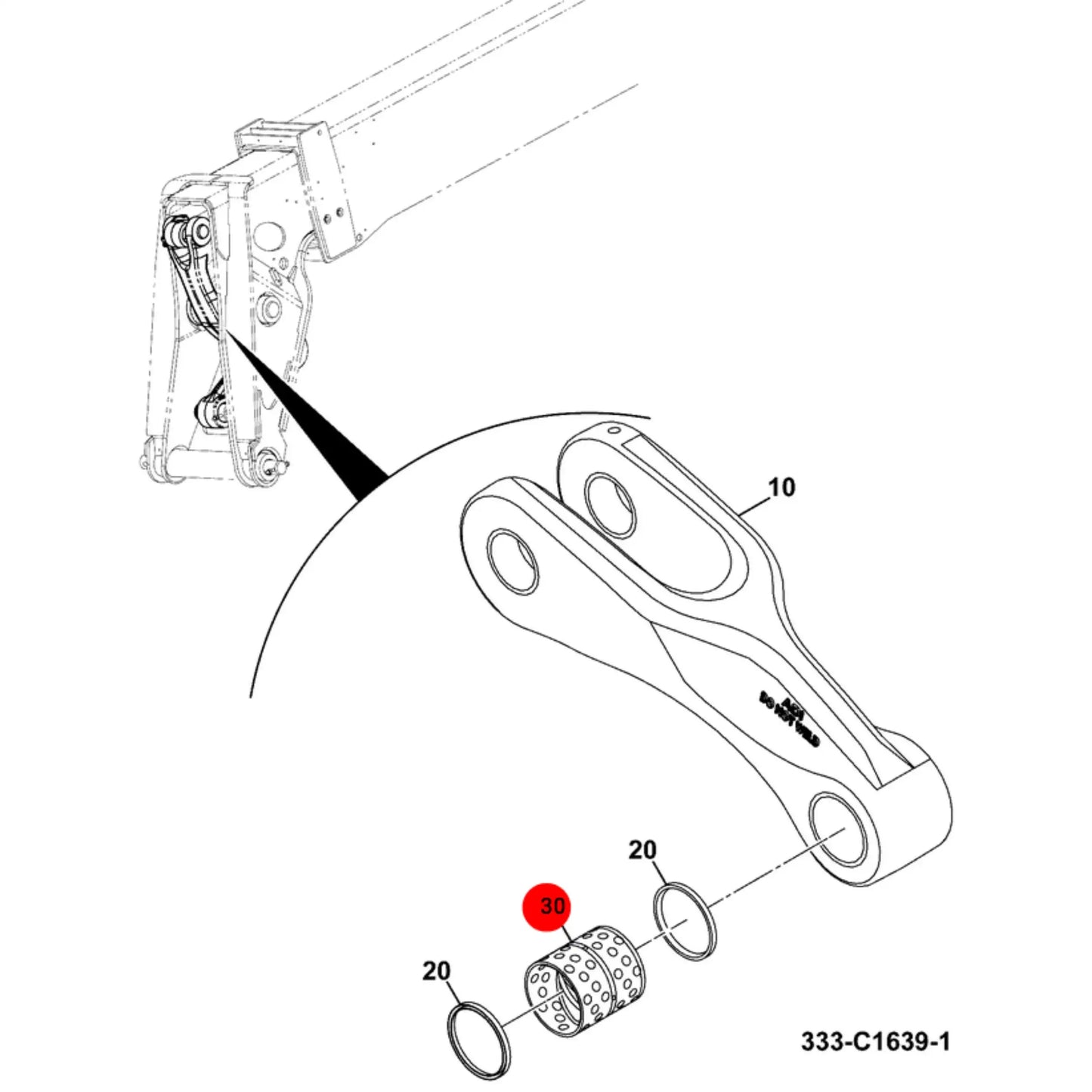Łożysko 75x85x86 koparka ładowarka 3CX 4CX – oryginalna część JCB | Interhandler Łódź