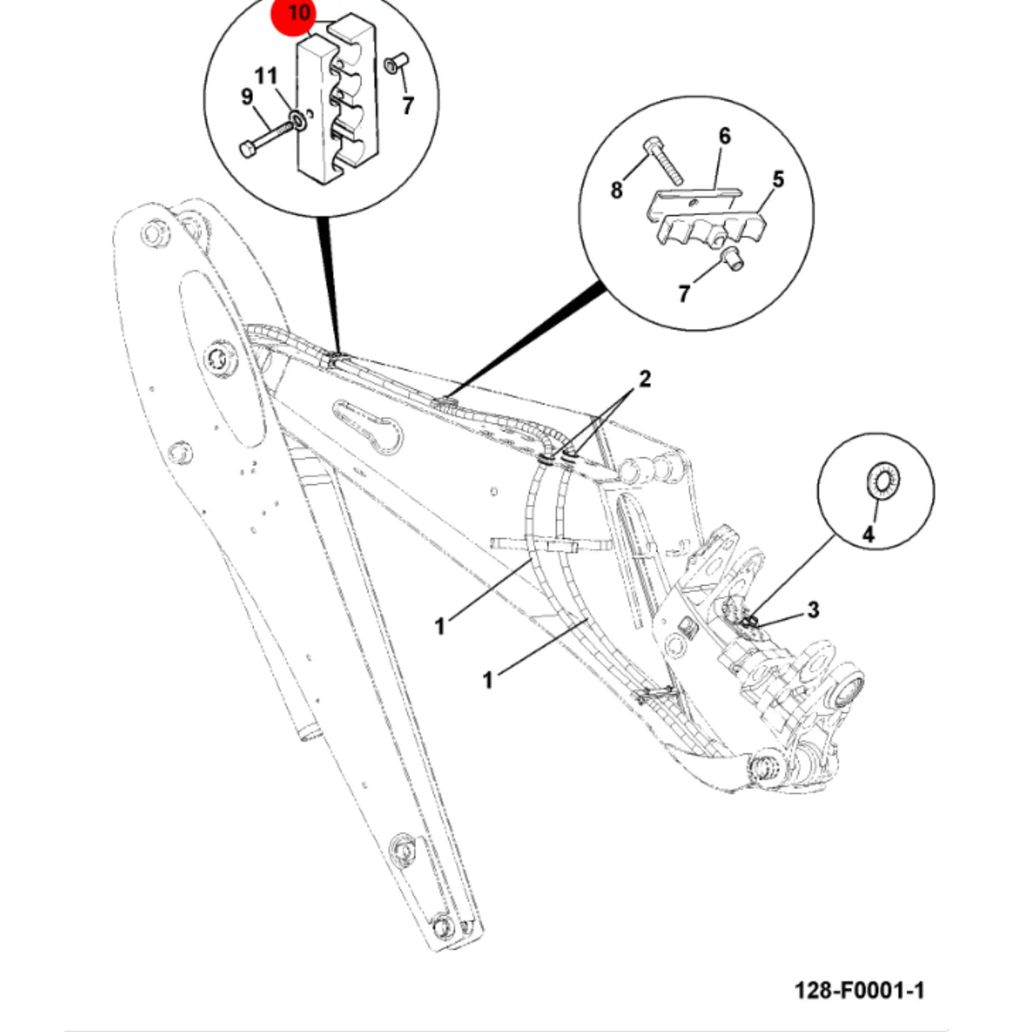 Zacisk węża koparka ładowarka 3CX 4CX – oryginalna część JCB | Interhandler Białystok