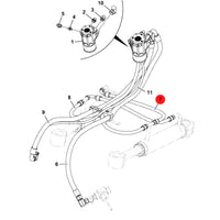 Wąż 1 2bsp x715 hydrauliczny koparka ładowarka – oryginalna część JCB | Interhandler Lublin