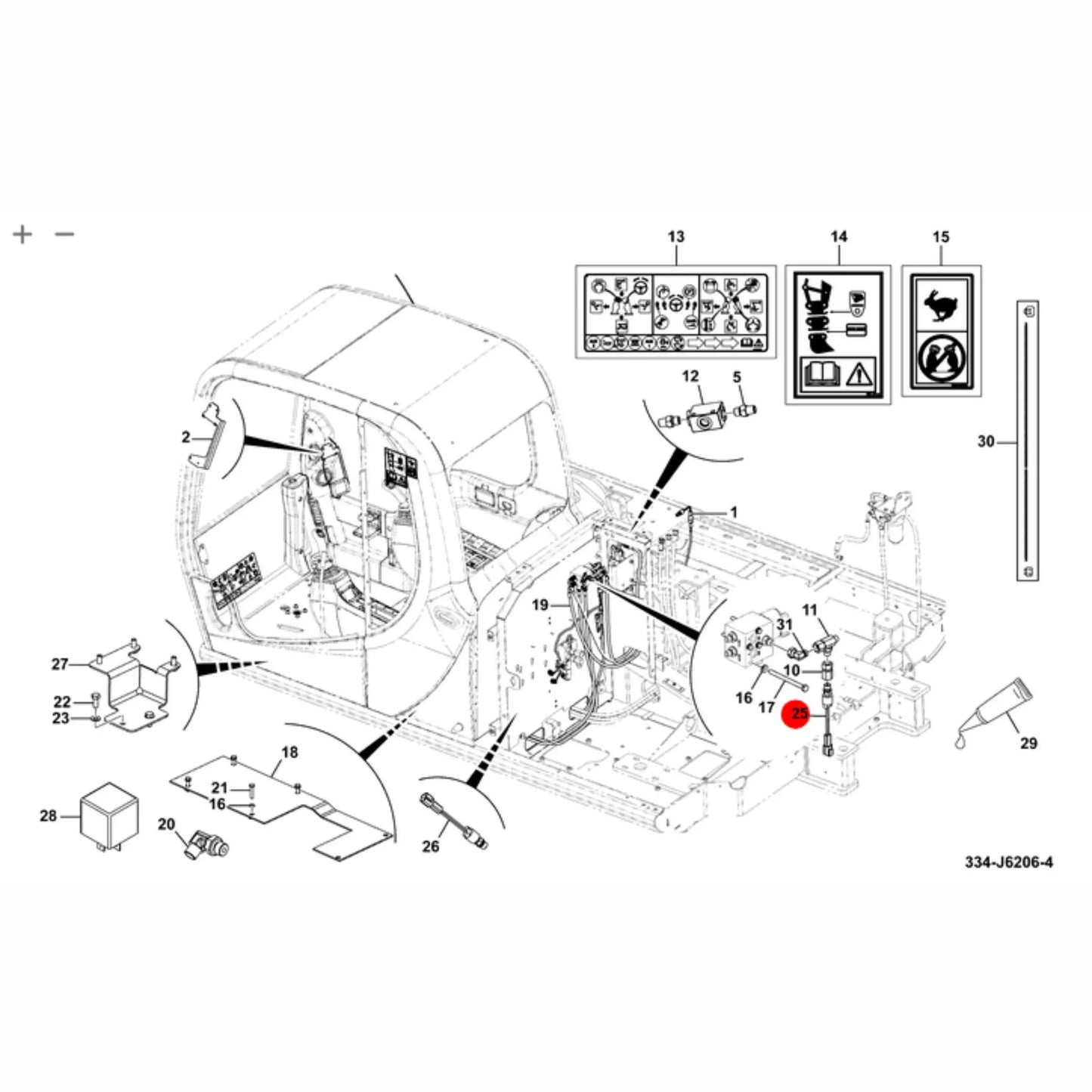 Czujnik cis 5 3 bar zielony czujnik elektryczny – oryginalna część JCB | Interhandler Lublin
