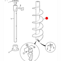 Wiertlo 18 460mm l 1200 mm koparka ładowarka 3CX – oryginalna część JCB | Interhandler Warszawa