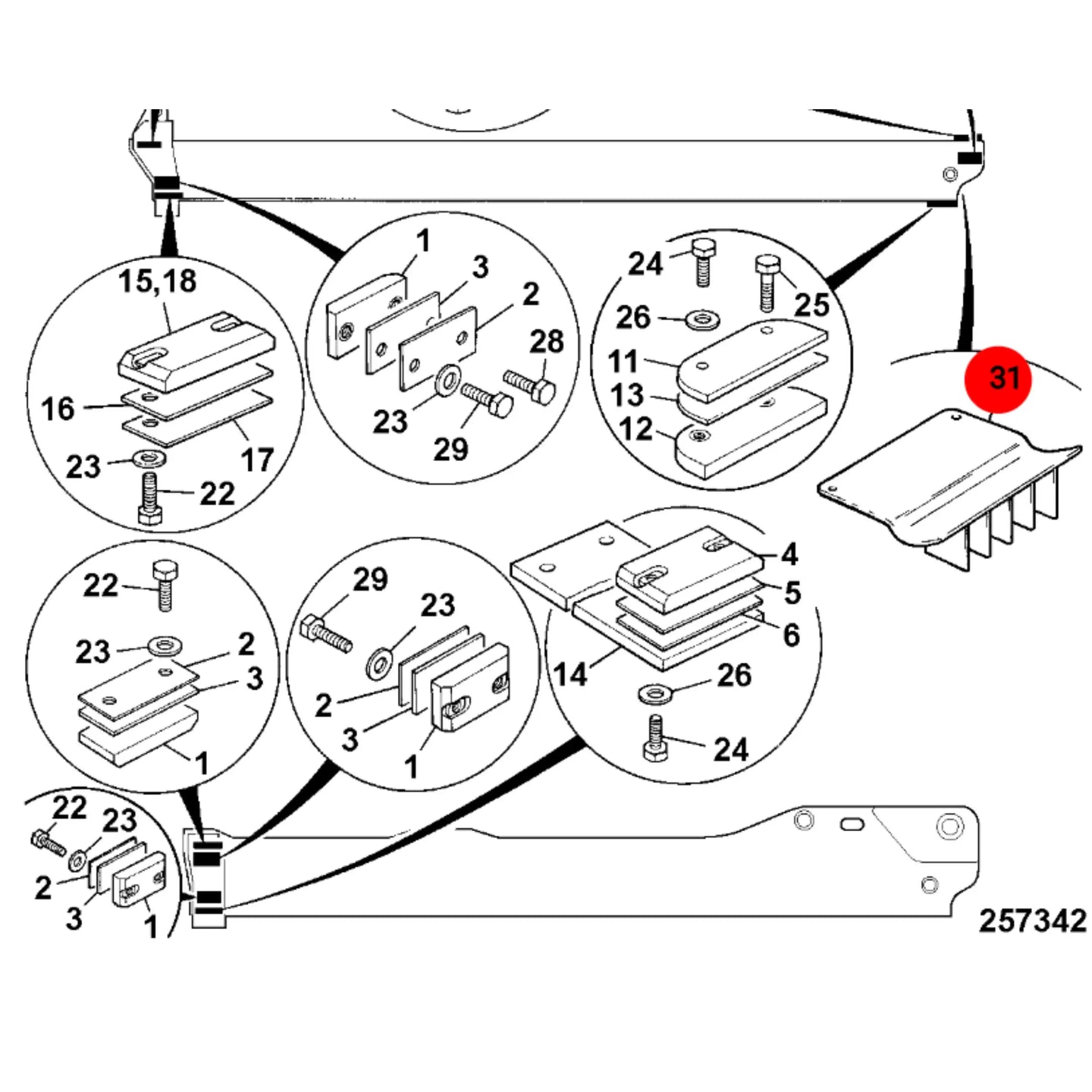 Separator koparka ładowarka 3CX 4CX – oryginalna część JCB | Interhandler Katowice