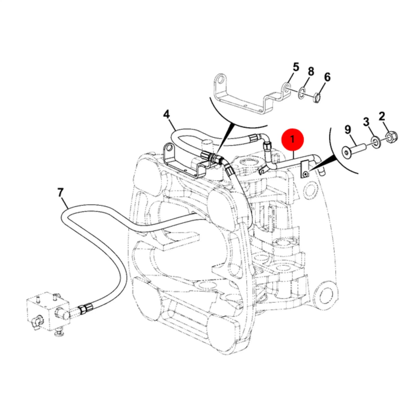 Rurka lewa hydrauliczny koparka ładowarka – oryginalna część JCB | Interhandler Poznań