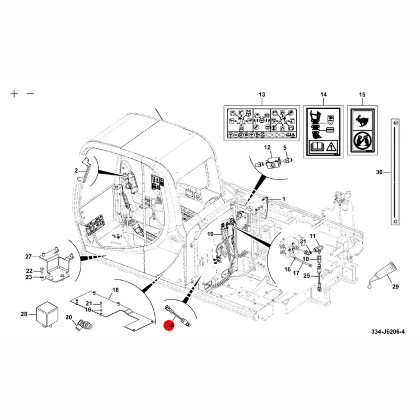 Czujnik cis 12 bar red czujnik elektryczny koparka – oryginalna część JCB | Interhandler Katowice