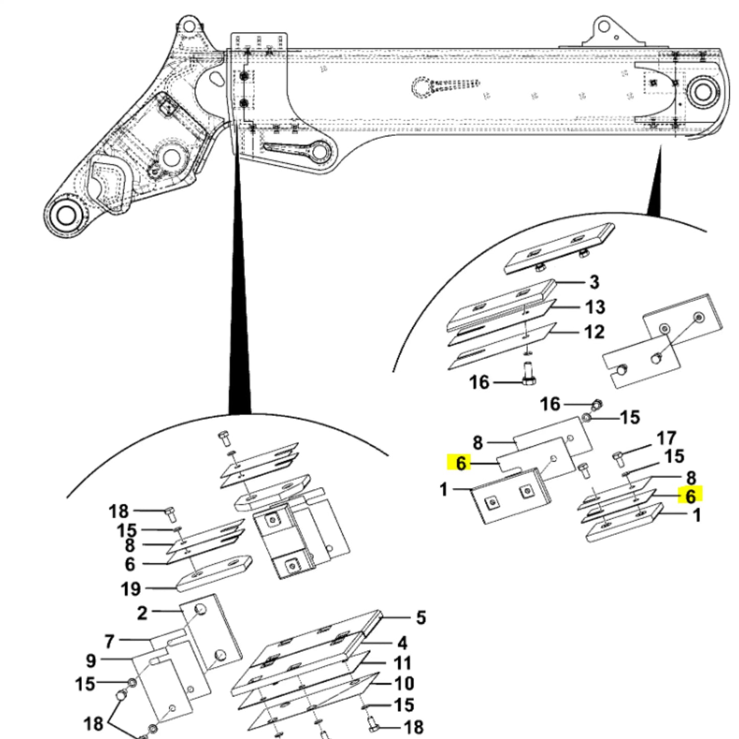 Podkładka 150 x 75 x 1 5mm koparka ładowarka 3CX 4CX – oryginalna część JCB | Interhandler Olsztyn