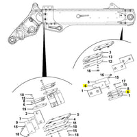 Podkładka 150 x 75 x 1 5mm koparka ładowarka 3CX 4CX – oryginalna część JCB | Interhandler Olsztyn