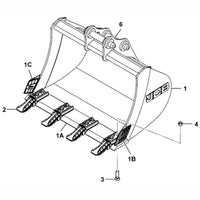 Łyżka koparkowa gp 600mm 15c 19c koparka – oryginalna część JCB | Interhandler Szczecin