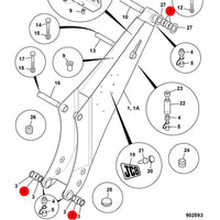 Tuleja ramienia boom 3CX 4CX mechaniczny koparka – oryginalna część JCB | Interhandler Wrocław
