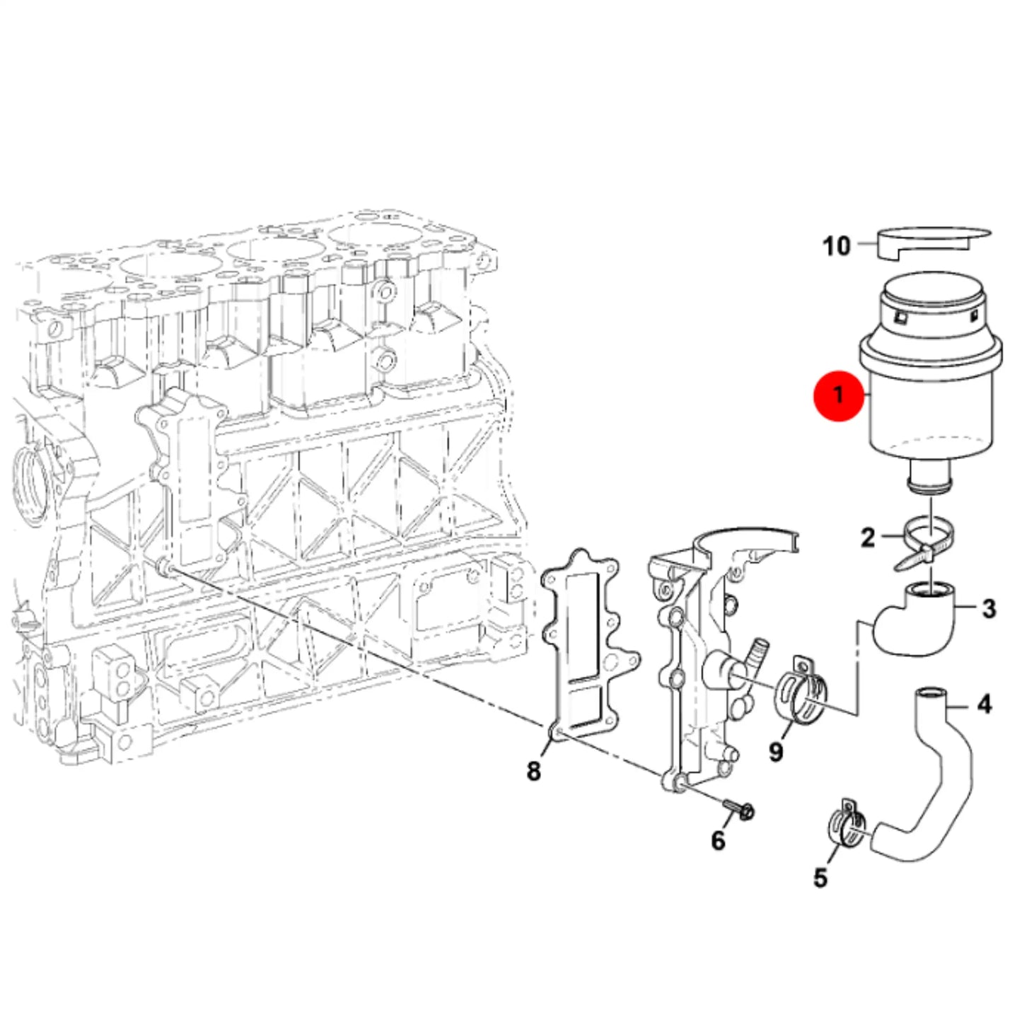 Separator oleju filtr odmy element silnika 3CX 4CX – oryginalna część JCB | Interhandler Koszalin