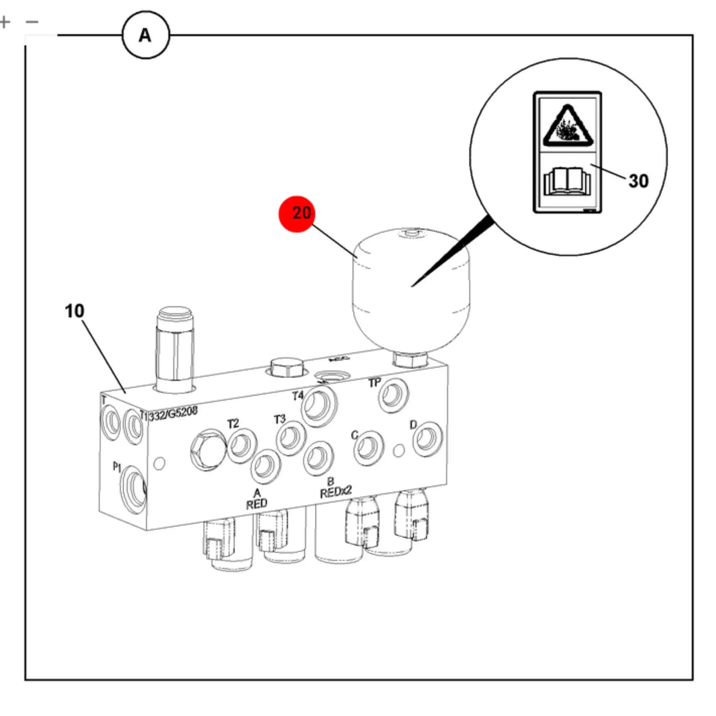 Accumulator koparka ładowarka 3CX 4CX – oryginalna część JCB | Interhandler Koszalin
