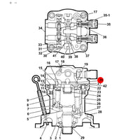 Pierścień teflonowy teflon ring swing motor – oryginalna część JCB | Interhandler Kraków